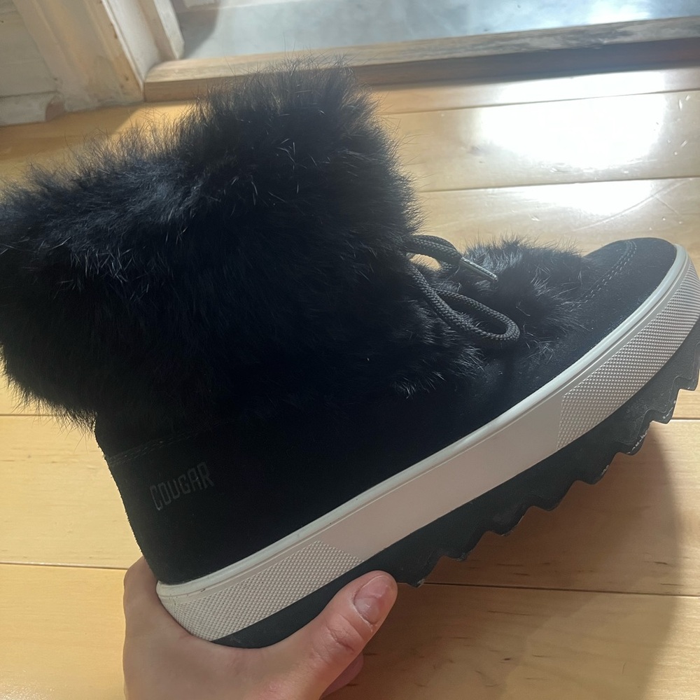 Cougar Women's Black Fur Winter Boots